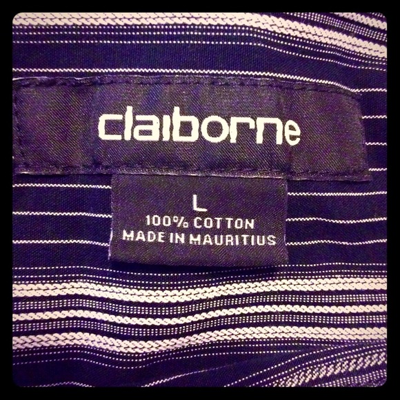 CLAIBORNE STRIPED LONG SLV BUTTON-DOWN SHIRT EUC😎 - Picture 7 of 7